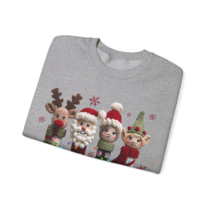 Knitted Teacher Christmas Pencil Unisex Heavy Blend™ Crewneck Sweatshirt