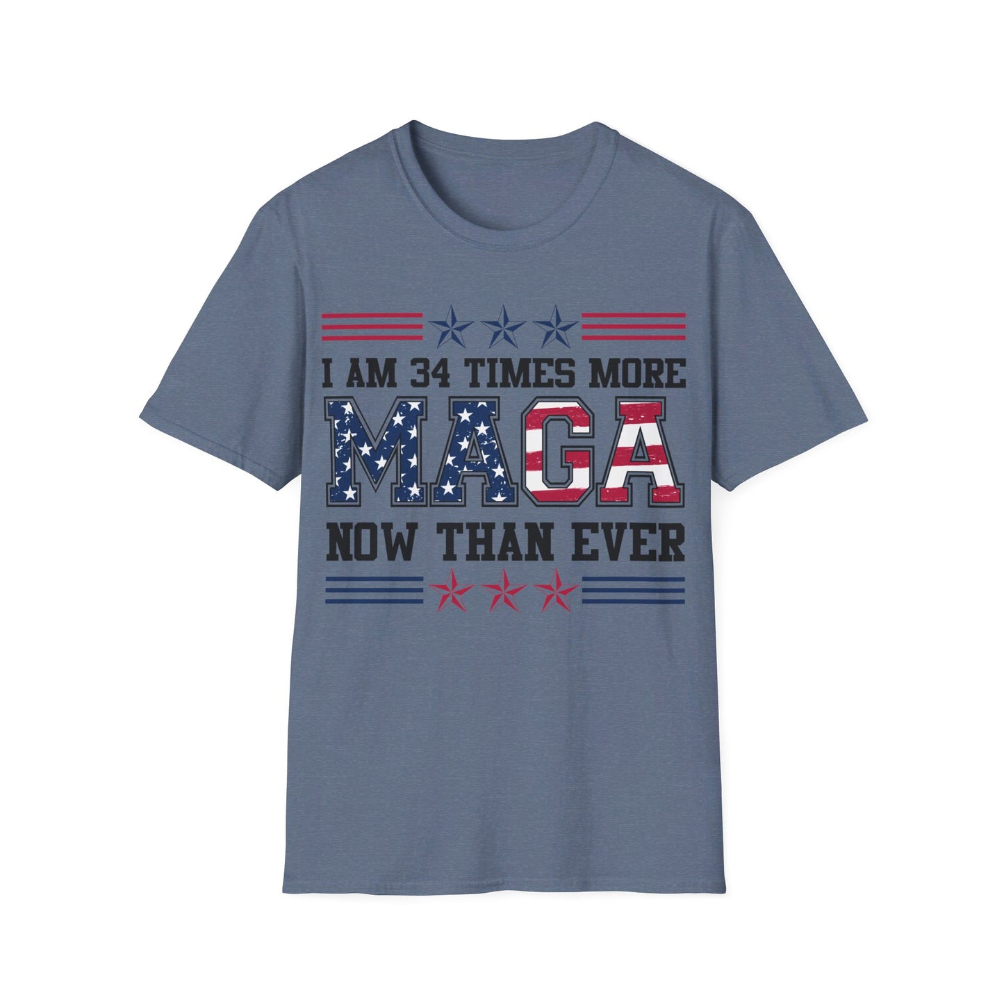 I am 34 more times maga Unisex Softstyle T-Shirt