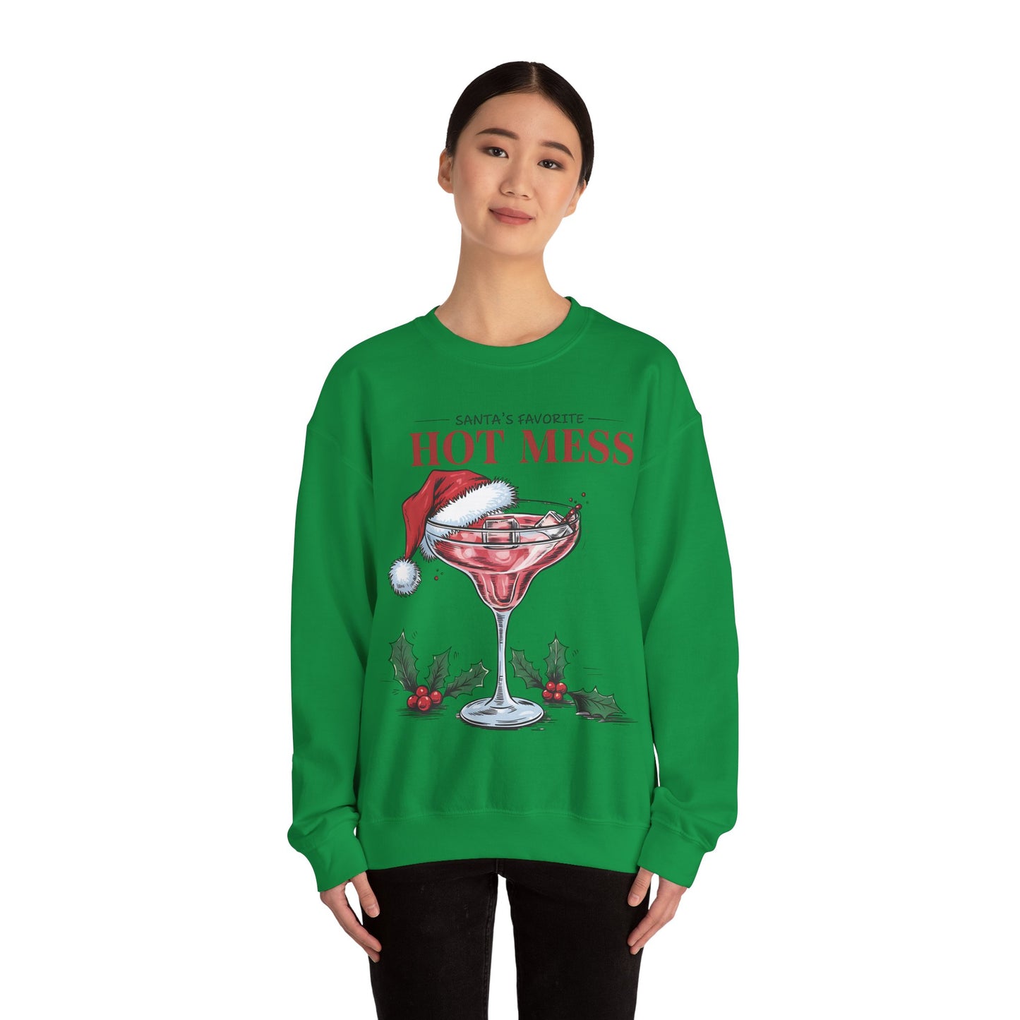 Santa's favorite hot mess Unisex Heavy Blend™ Crewneck Sweatshirt