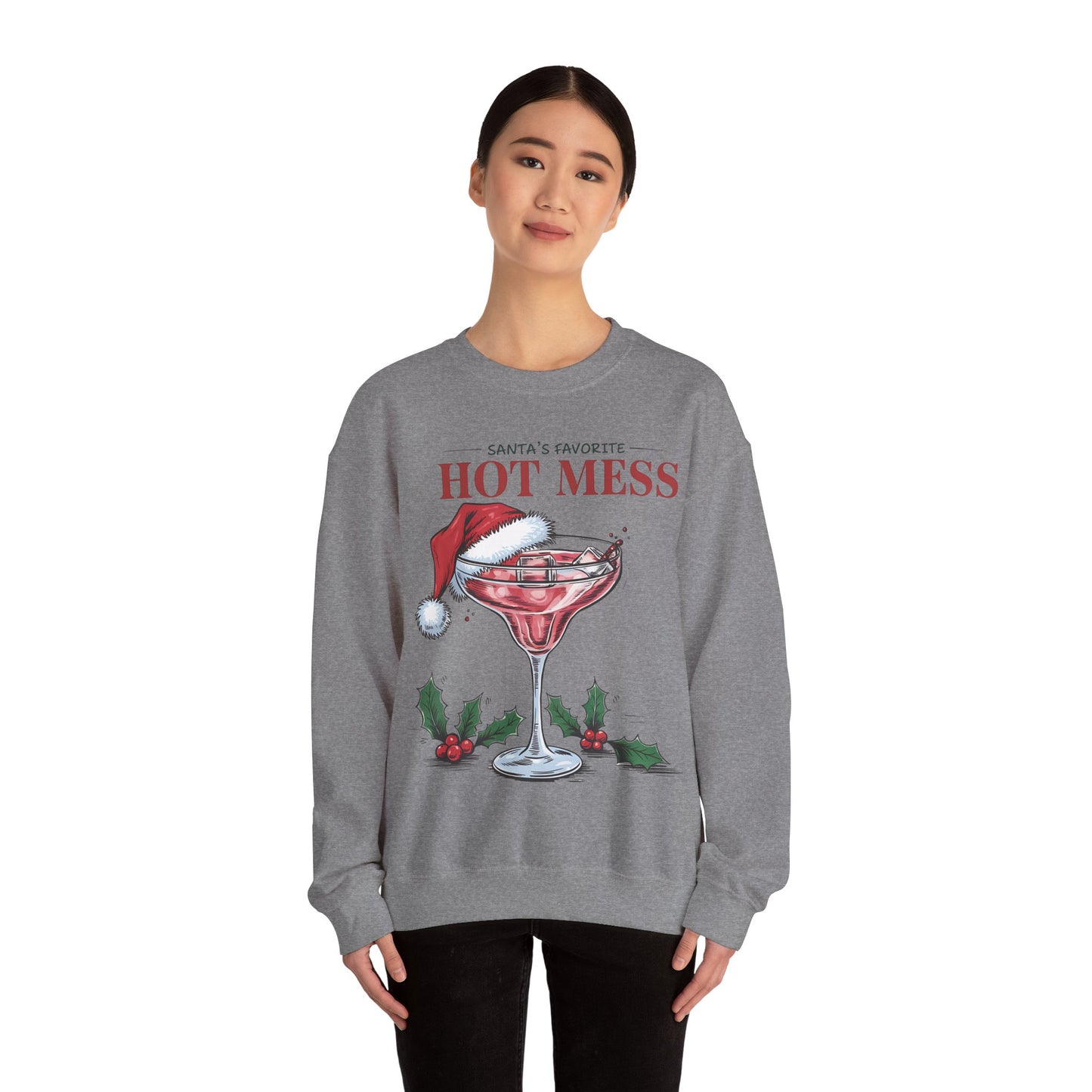 Santa's favorite hot mess Unisex Heavy Blend™ Crewneck Sweatshirt