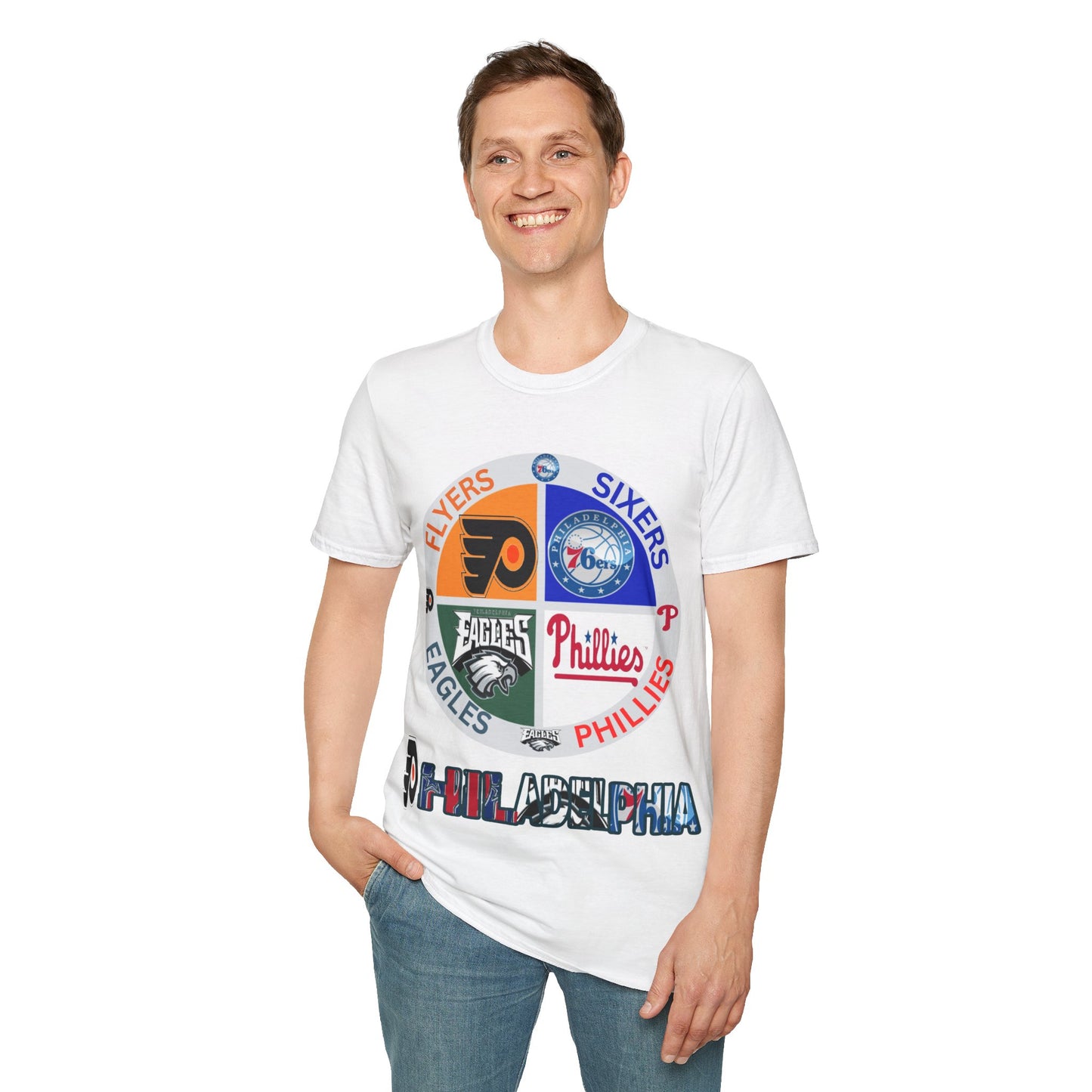 Sports Collage Philly Unisex Softstyle T-Shirt