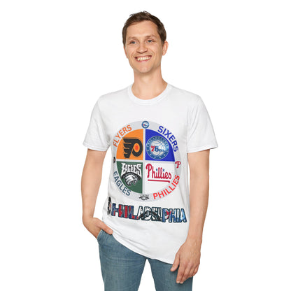 Sports Collage Philly Unisex Softstyle T-Shirt