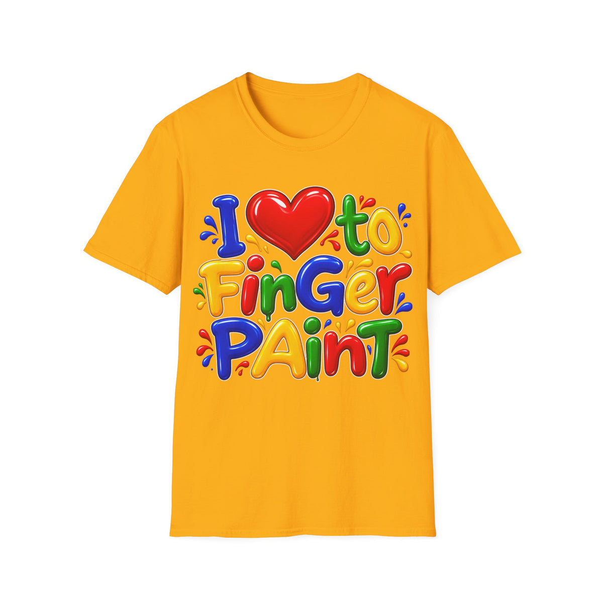 I love to fingerpaint Unisex Softstyle T-Shirt