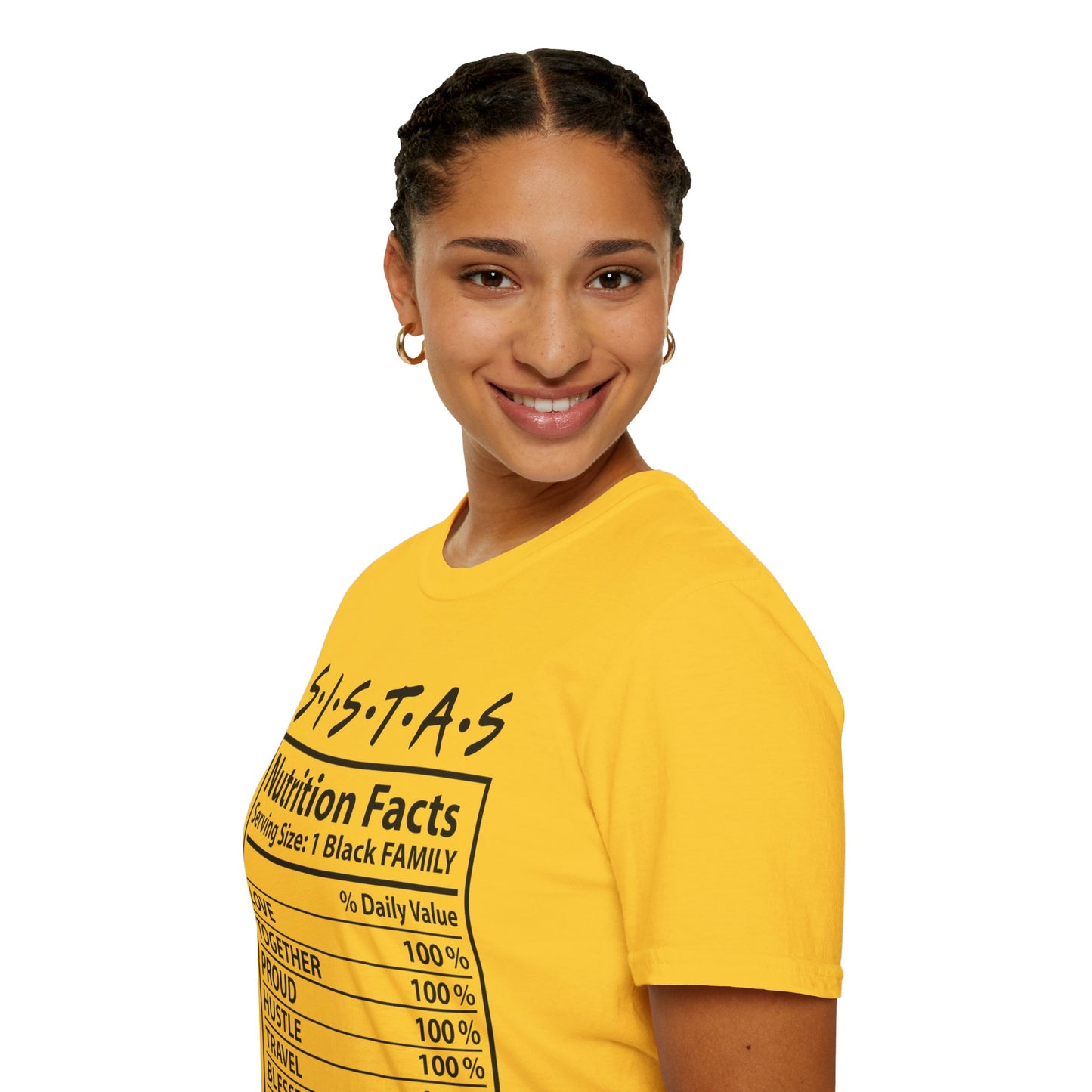 Sistas nutrition facts Unisex Softstyle T-Shirt