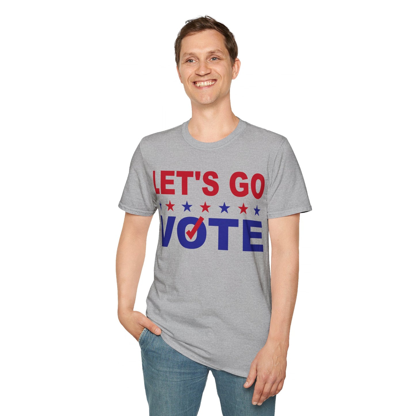 Let's go vote Unisex Softstyle T-Shirt