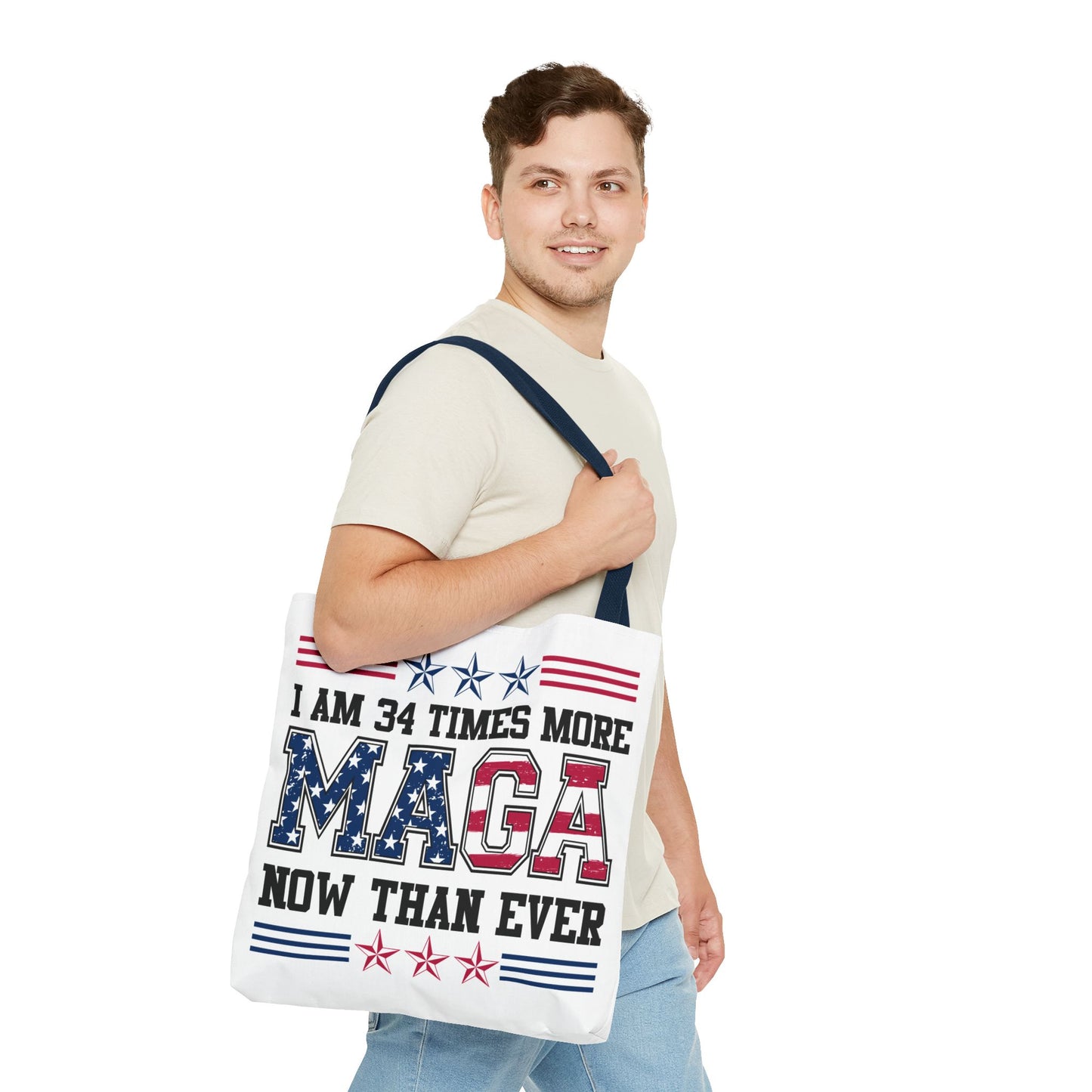 I am 34 times more maga Tote Bag (AOP)