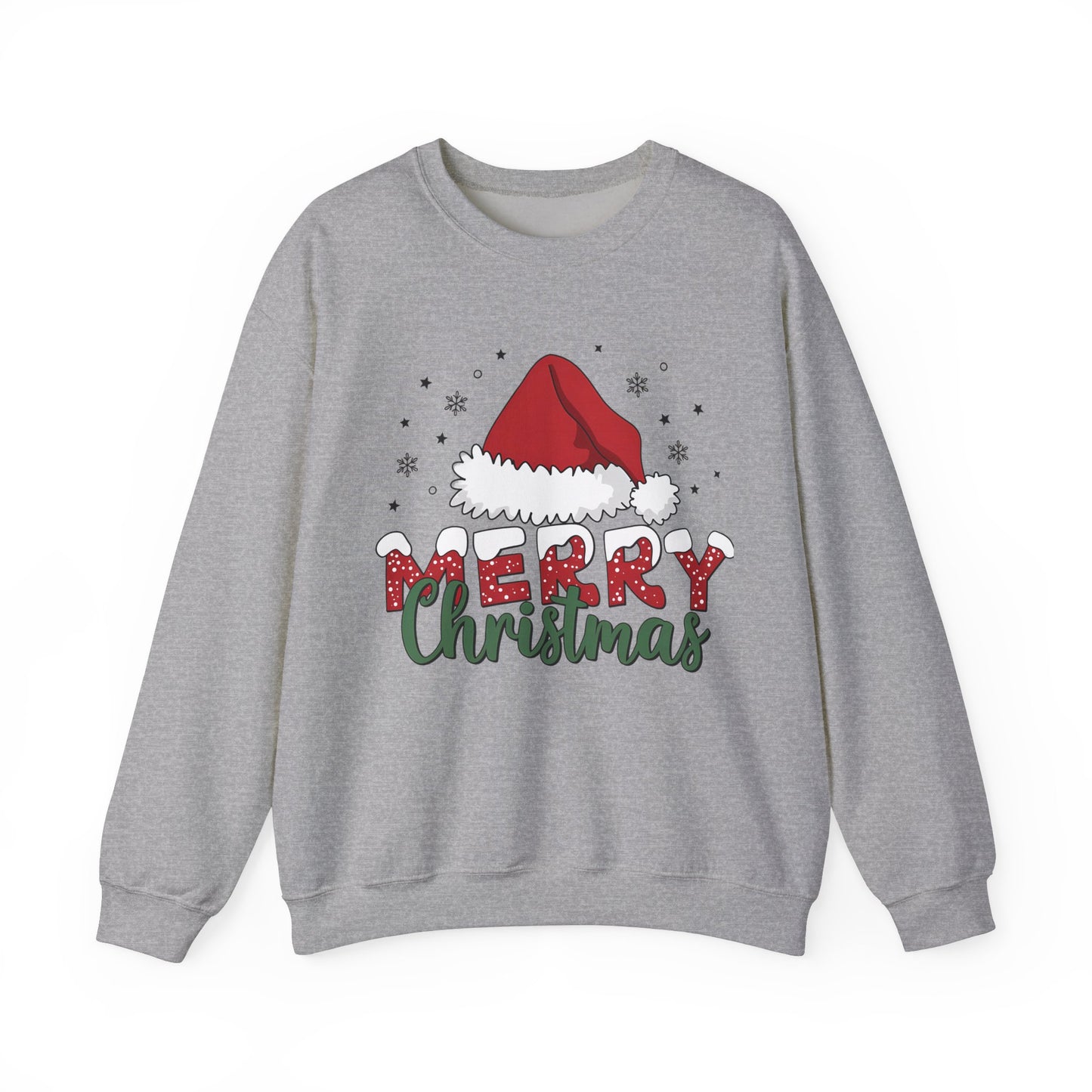 Merry Christmas Santa hat Unisex Heavy Blend™ Crewneck Sweatshirt