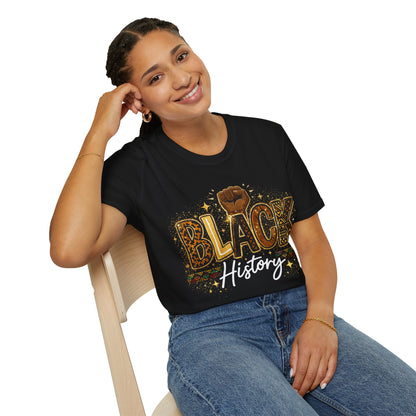 Black History Fist Unisex Softstyle T-Shirt