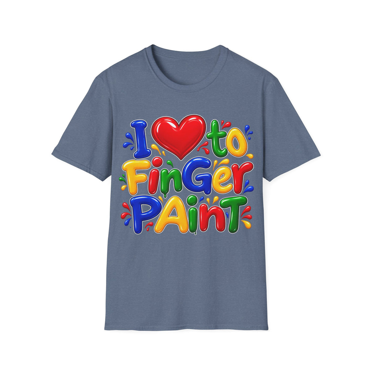 I love to fingerpaint Unisex Softstyle T-Shirt