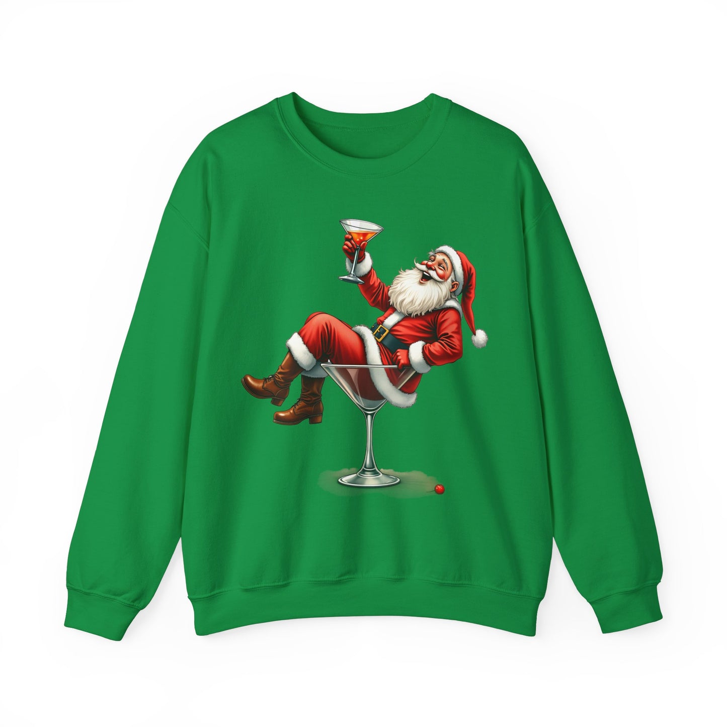 Santa in a glass Unisex Heavy Blend™ Crewneck Sweatshirt