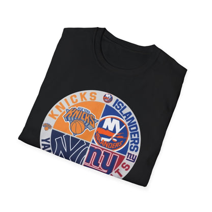 New York sports teams nyk nyi nyg nyy Unisex Softstyle T-Shirt