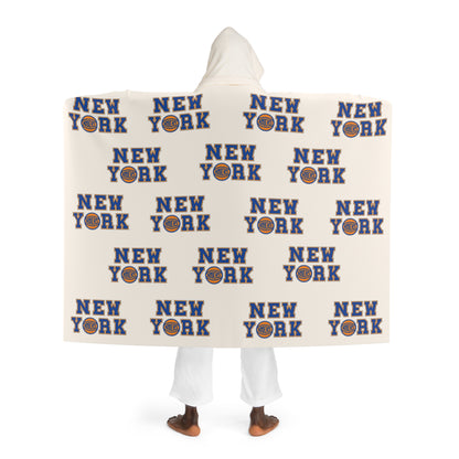 NY Hooded Sherpa Fleece Blanket