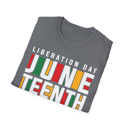 Juneteenth Liberation Day Unisex Softstyle T-Shirt, Celebration Tee, Black History Month Shirt, Casual Wear, Gift for Activists