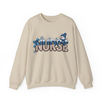 Nurse Snowman Unisex Heavy Blend™ Crewneck Sweatshirt