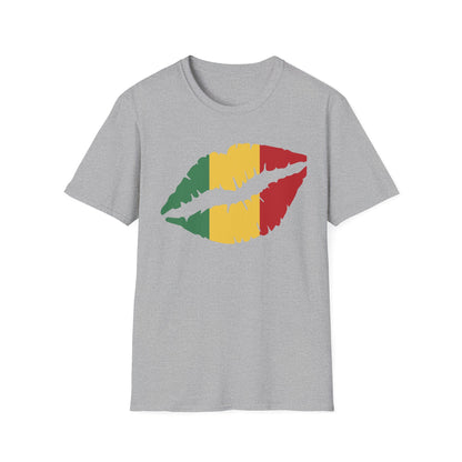 Rasta Kiss Unisex Softstyle T-Shirt | Festival Apparel, Casual Wear, Gift for Her, Travel Clothing, Summer Outfit