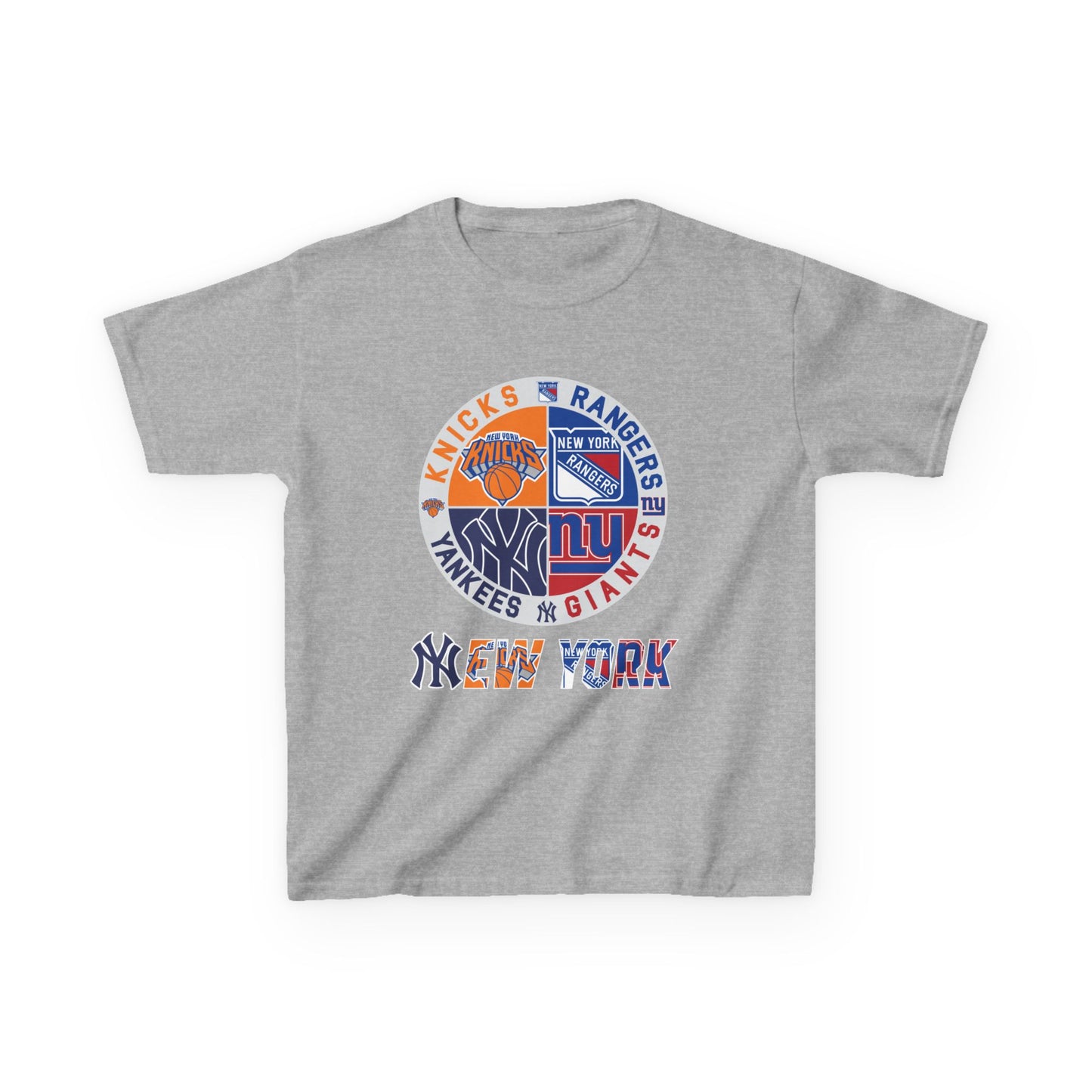 NY Sports Teams nyy nyk nyr nyg Kids Heavy Cotton™ Tee