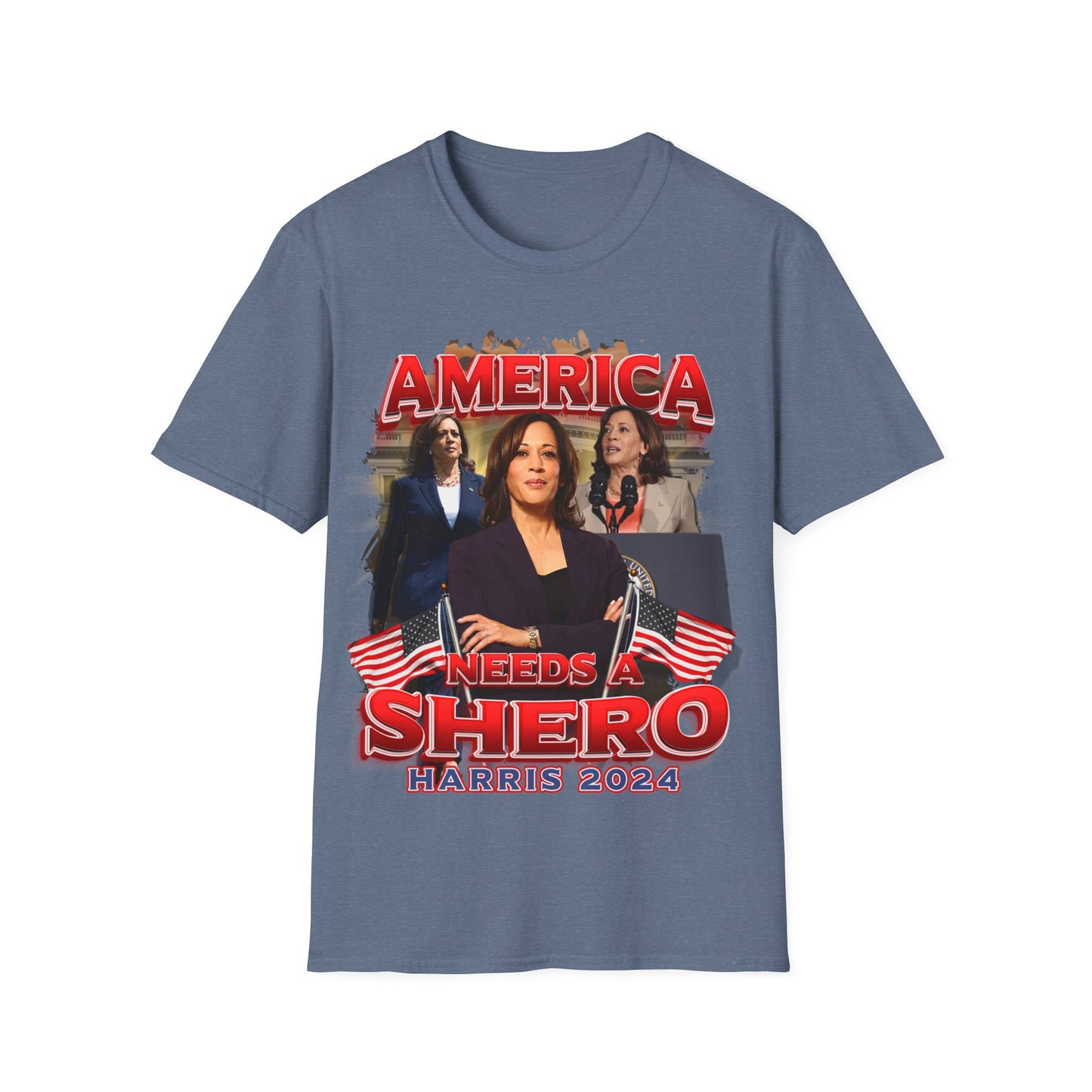 America needs a shero Unisex Softstyle T-Shirt