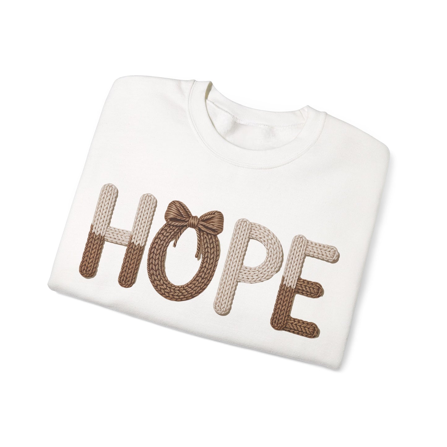 Hope Faux Yarn Unisex Heavy Blend™ Crewneck Sweatshirt