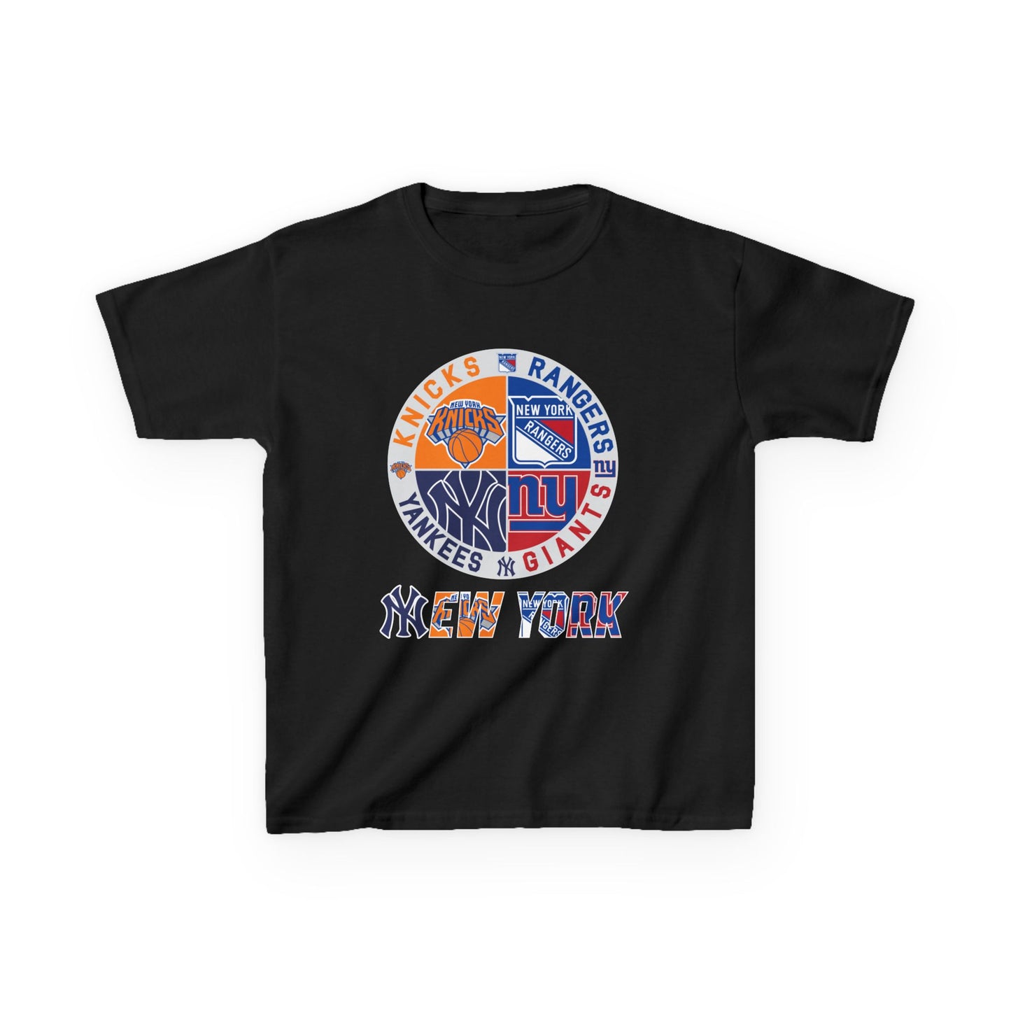NY Sports Teams nyy nyk nyr nyg Kids Heavy Cotton™ Tee