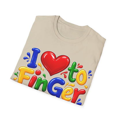 I love to fingerpaint Unisex Softstyle T-Shirt