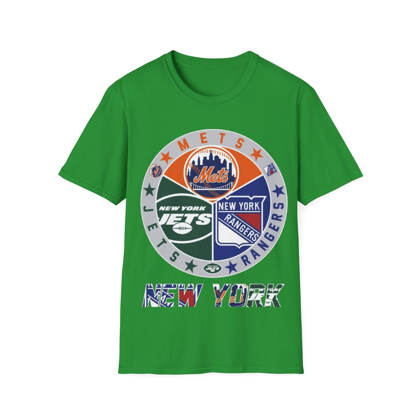 NY sports teams nym nyr nyj Unisex Softstyle T-Shirt