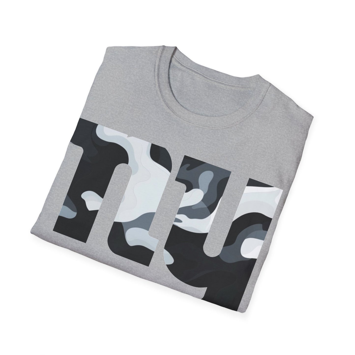 black camo Unisex Softstyle T-Shirt