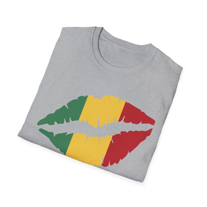Rasta Kiss Unisex Softstyle T-Shirt | Festival Apparel, Casual Wear, Gift for Her, Travel Clothing, Summer Outfit