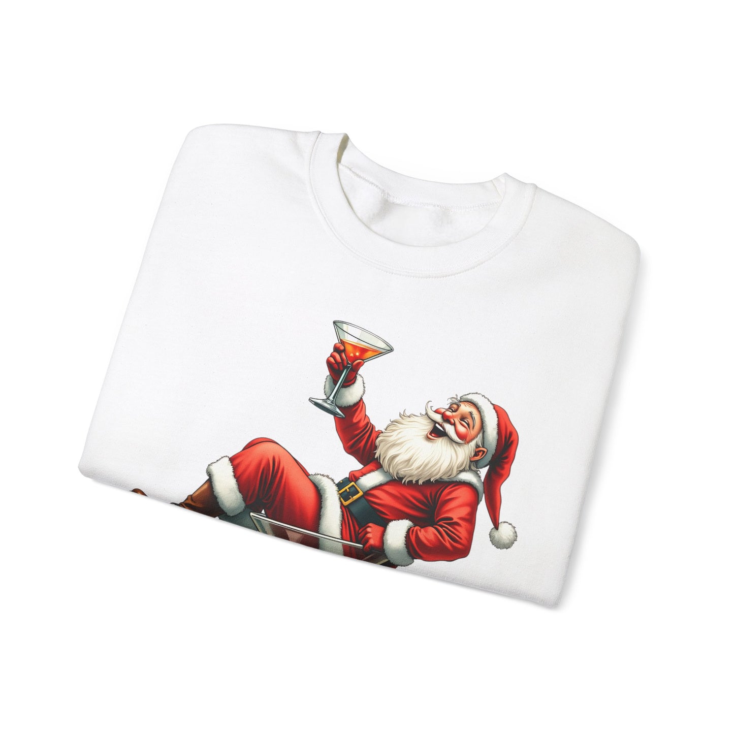 Santa in a glass Unisex Heavy Blend™ Crewneck Sweatshirt