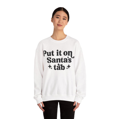 Put it on Sant's Tab Unisex Heavy Blend™ Crewneck Sweatshirt