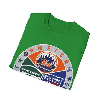 NY sports teams nym nyr nyj Unisex Softstyle T-Shirt