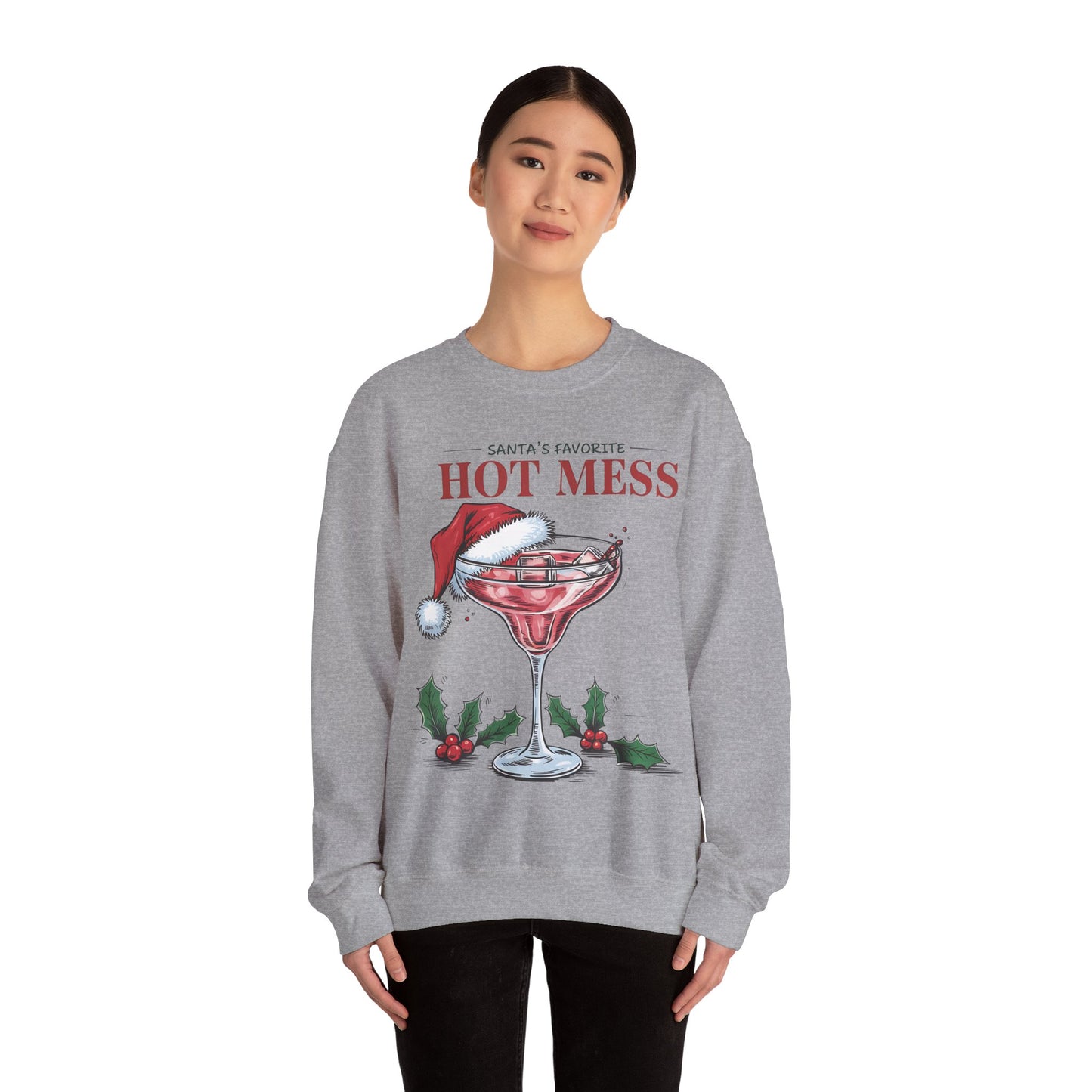 Santa's favorite hot mess Unisex Heavy Blend™ Crewneck Sweatshirt