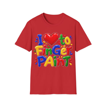 I love to fingerpaint Unisex Softstyle T-Shirt