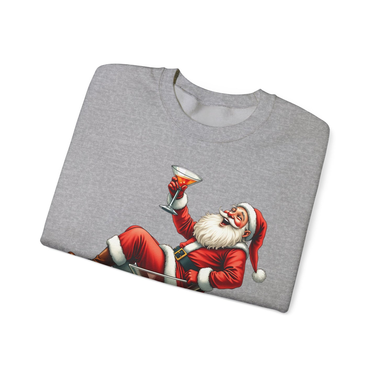 Santa in a glass Unisex Heavy Blend™ Crewneck Sweatshirt