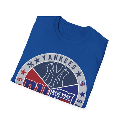 NY sports teams nyy nyg nyr Unisex Softstyle T-Shirt