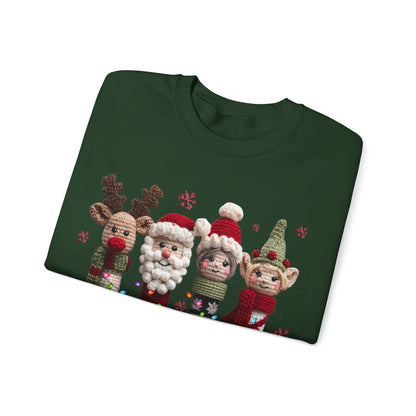 Knitted Teacher Christmas Pencil Unisex Heavy Blend™ Crewneck Sweatshirt