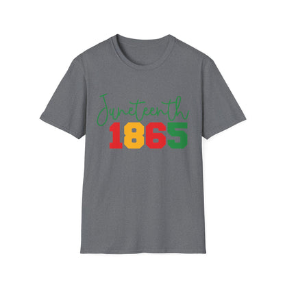 Juneteenth 1865 Unisex Softstyle T-Shirt | Celebrate Freedom, Black History, African American Culture, Casual Wear, Gift for Juneteenth