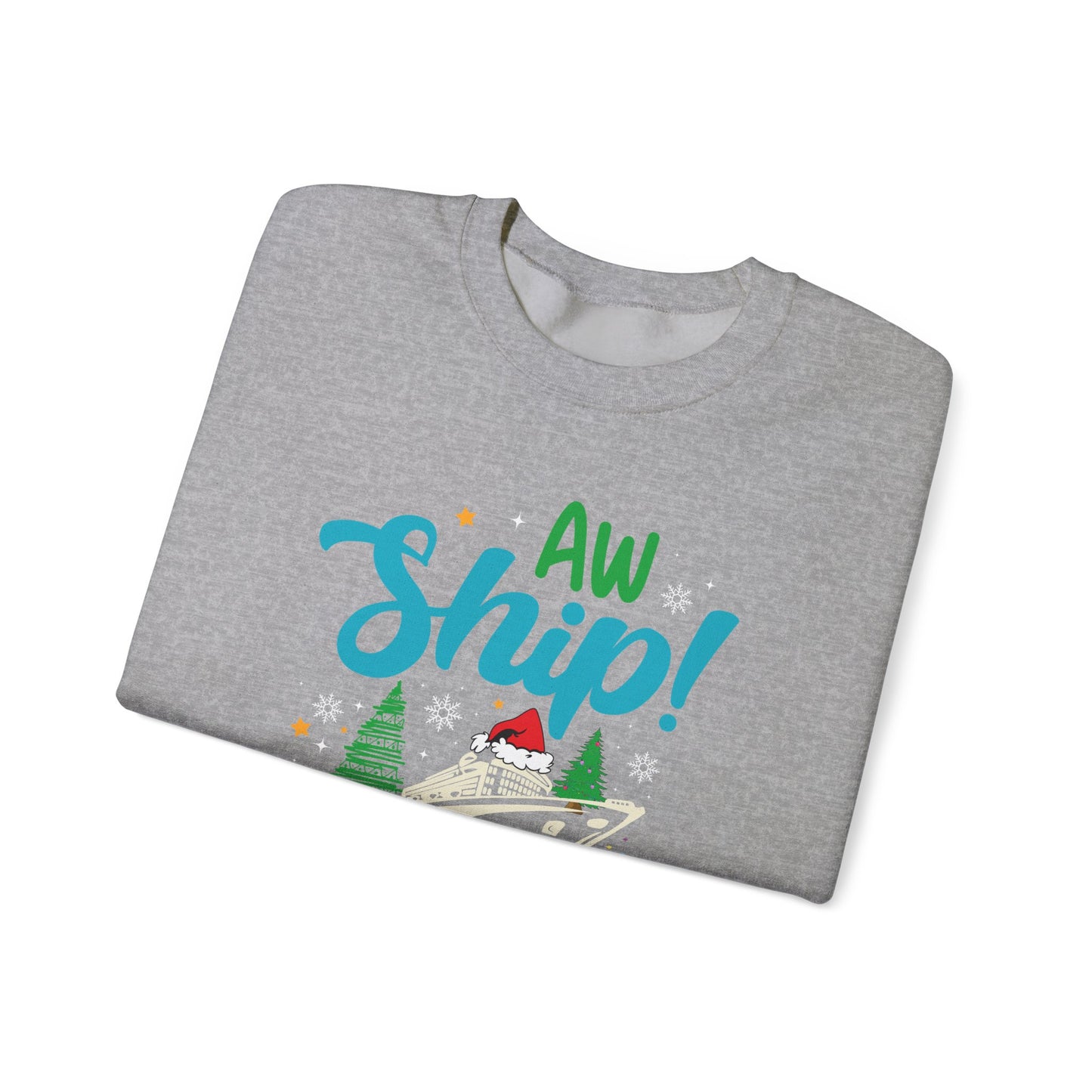 Aw ship its a family Christmas trip Unisex Heavy Blend™ Crewneck Sweatshirt