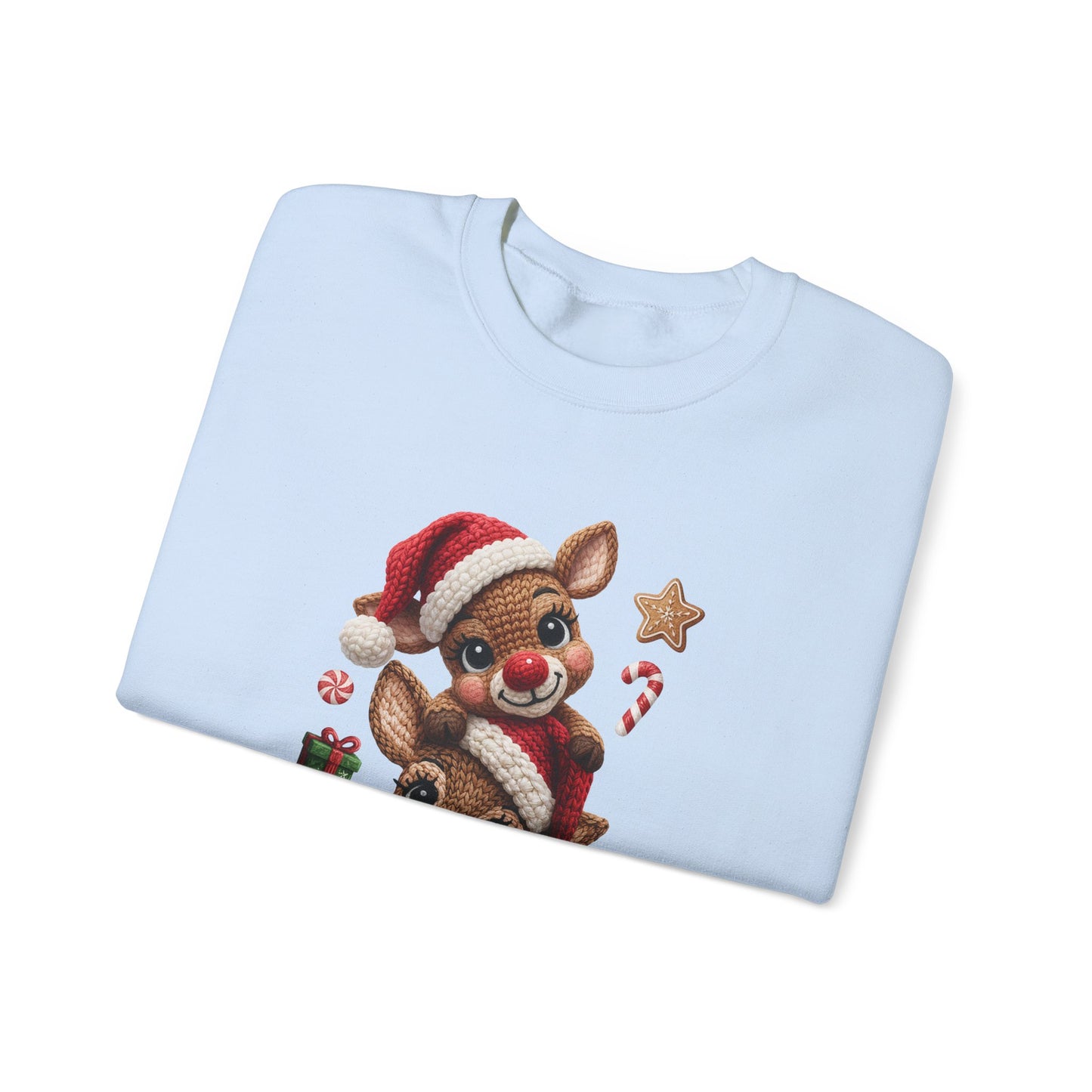 Cute Yarn Reindeer Unisex Heavy Blend™ Crewneck Sweatshirt