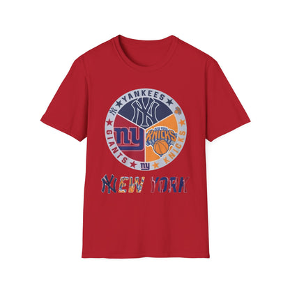 NY sports, nyk nyg nyyUnisex Softstyle T-Shirt