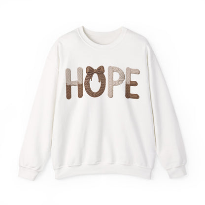 Hope Faux Yarn Unisex Heavy Blend™ Crewneck Sweatshirt
