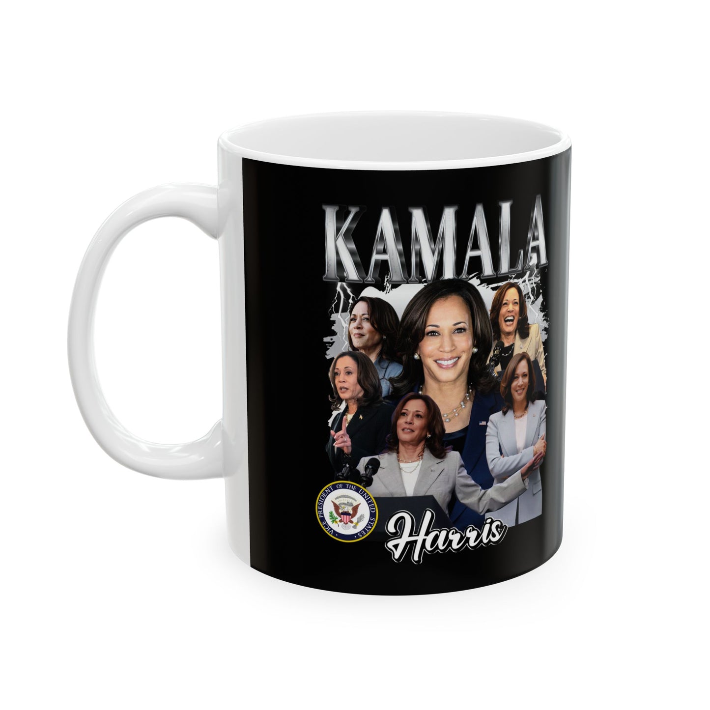 Kamala Collage Ceramic Mug, (11oz, 15oz)