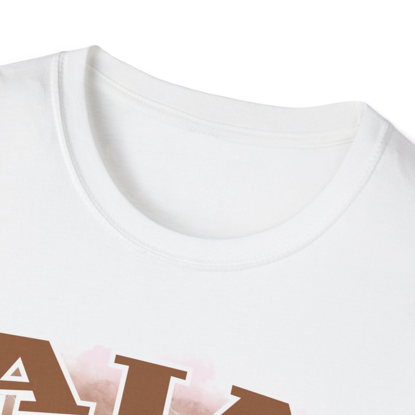 A Wilson basketball collage, white Unisex Softstyle T-Shirt