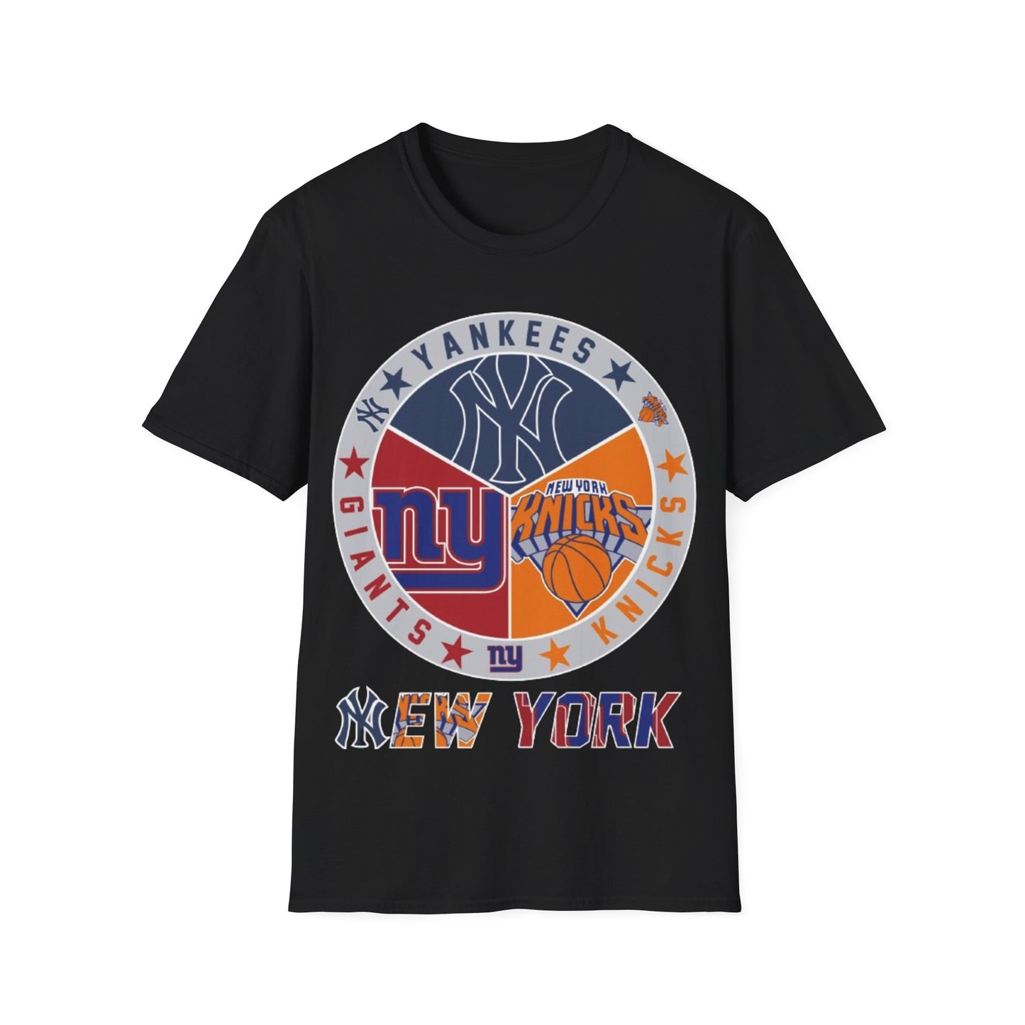 NY sports teams nyy nyg nyk Unisex Softstyle T-Shirt