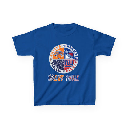 NY Sports Teams nyy nyk nyr nyg Kids Heavy Cotton™ Tee