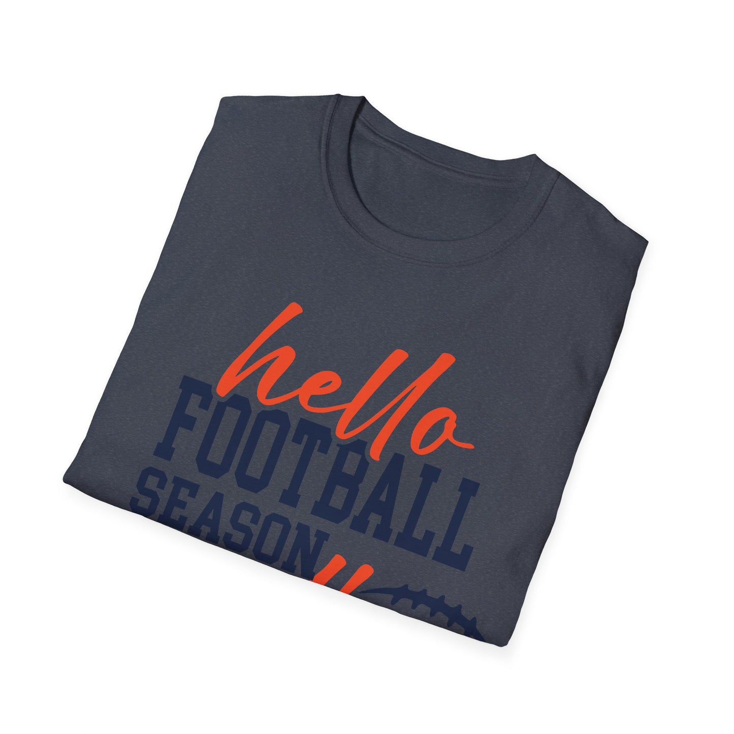 Hello football goodbye husband Unisex Softstyle T-Shirt