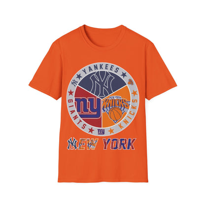 NY sports teams nyy nyg nyk Unisex Softstyle T-Shirt