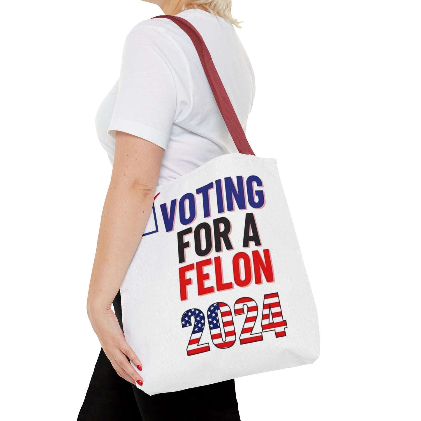 Voting for a Felon 2024 Tote Bag (AOP)