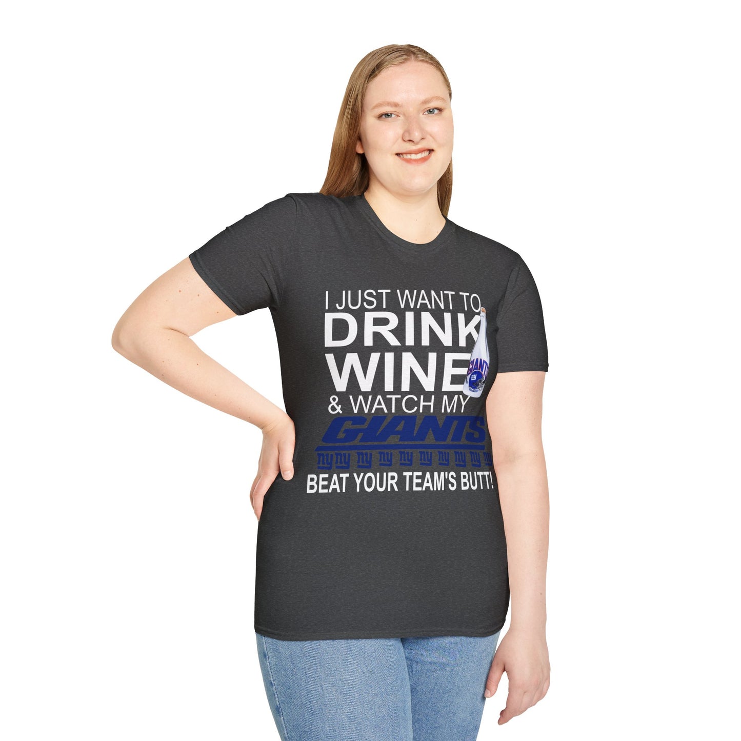 Drink wine ny Unisex Softstyle T-Shirt