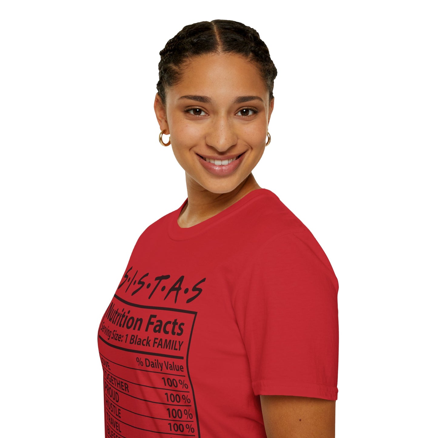 Sistas nutrition facts Unisex Softstyle T-Shirt