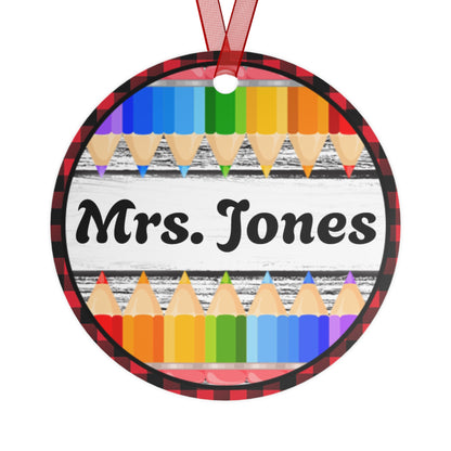Teacher/pencils Metal Ornaments